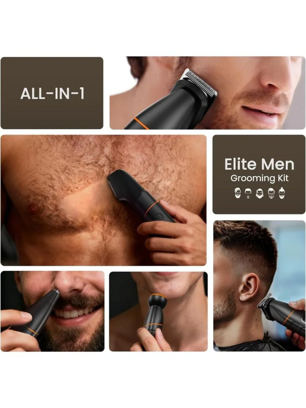 Waterproof Body & Pubic Hair Trimmer for Men | Upgraded Ball Shaver & Groomer